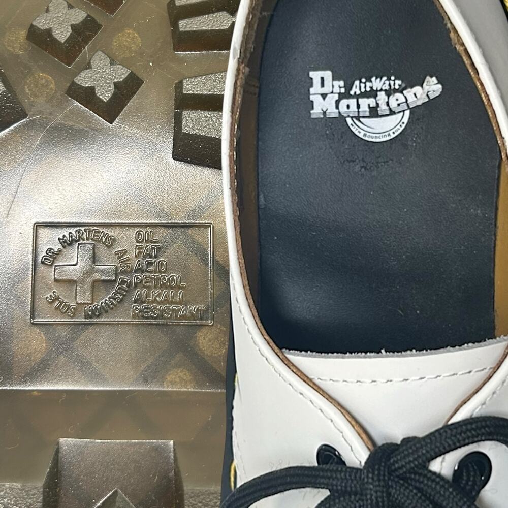 Dr. Martens Womens 1461 Quad Platform Oxford, Smooth Leather Shoes White SZ 8 US - Picture 13 of 14